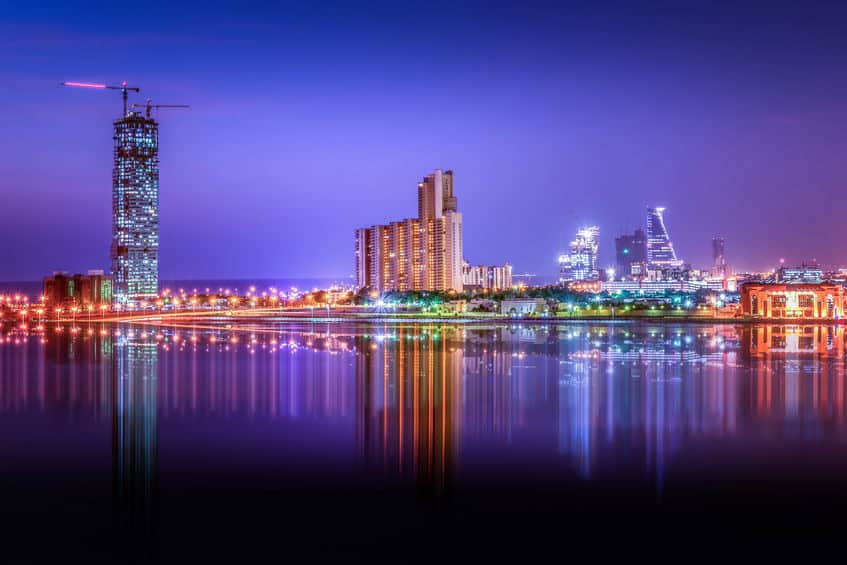 Vista de Jeddah à noite